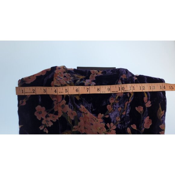 Lulus Make Dress Navy Blue Velvet Floral Strapless Midi Dress Size Small - Picture 9 of 13